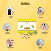 Vagad’s Herbal Lemongrass Soap – Energizing Citrus Cleanser with Natural Lemongrass Extracts | Refreshes & Revives Skin | Paraben-Free & Sulphate-Free - 125gm (Pack of 3)